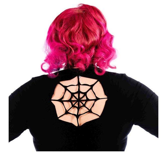 Black Spiderweb Cutout Dress by Sourpuss - SALE
