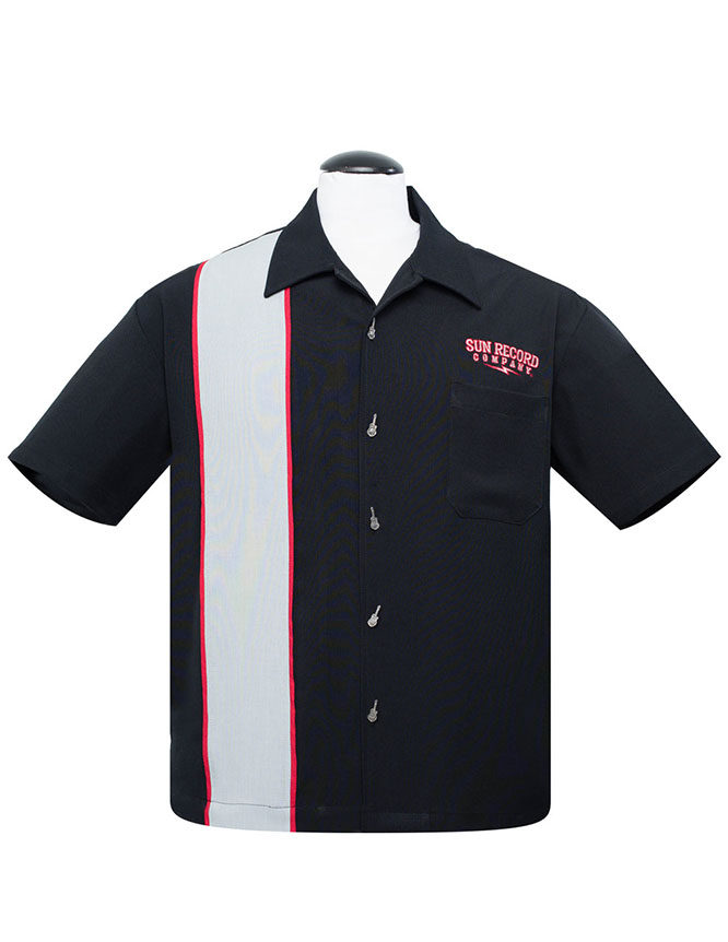 Sun Records- Rockabilly Piped Panel Bowling Shirt by Steady Clothing 