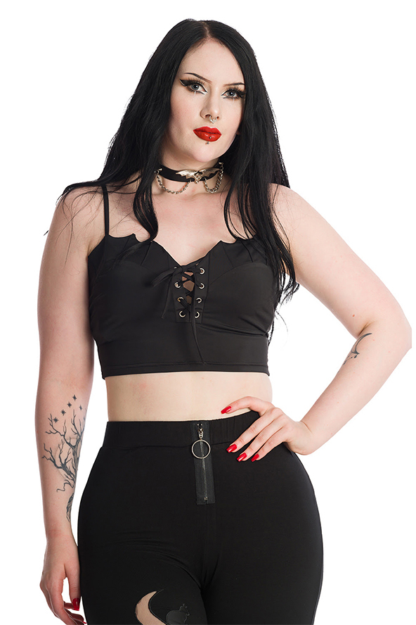 Bat Wing Crop Top by Banned Apparel