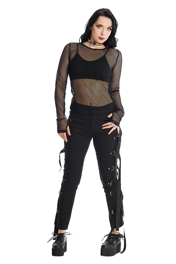 Lilith Mesh Long Sleeve Top by Banned Apparel