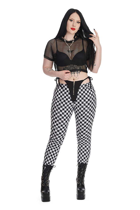 Drama Queen Fishnet Crop Top by Banned Apparel