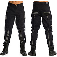 Black Unisex Zip Bondage Pants by Banned Apparel 