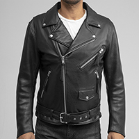 Jay- Black New Zealand Lambskin Premium Motorcycle Jacket by First MFG