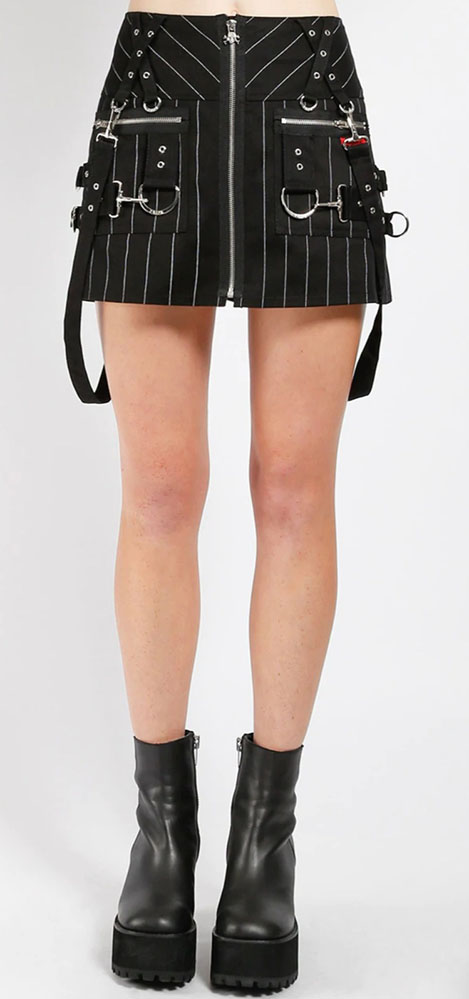Godfather Stripe Super D Ring Bondage Mini Skirt by Tripp NYC