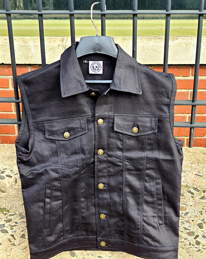 Classic Black Denim Vest by Angry Young 