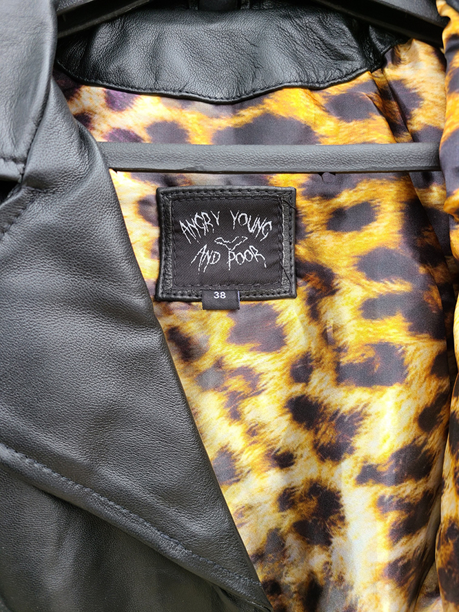 Biker Jacket Leopard Animal Print Leather 