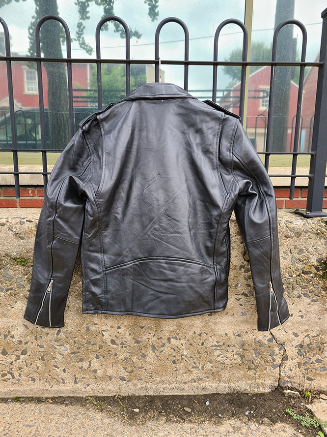 Premium Black Leather Motorcycle Jacket With Leopard Liner