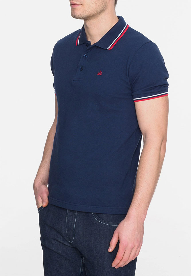 Card Polo by Merc Clothing- White & Blood