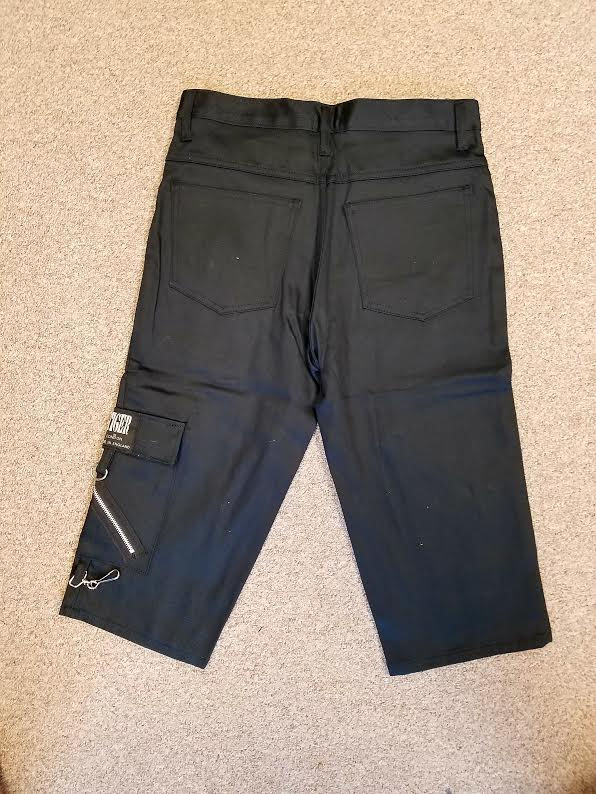 Black Cotton Bondage Shorts by Tiger Of London sz 28 & 30 only