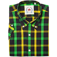 Short Sleeve Vintage Button Up By Relco London- Jamaica Check