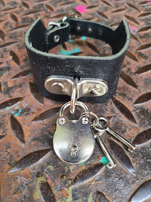 Padlock Leather Cuff from Tiger of London - SALE