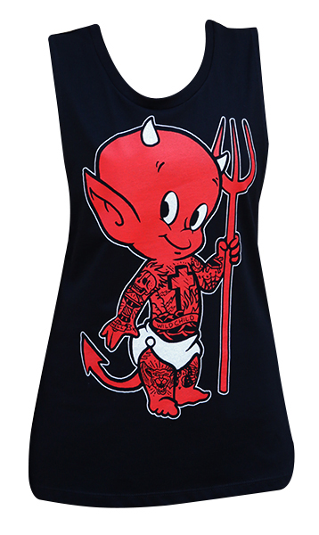 Little Devil Girls Muscle Tee by Low Brow Art Company (Sale price!)