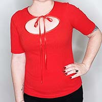 Evelyn Top by The Oblong Box Shop - Short Sleeve Red - SALE