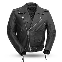 Superstar Guys Soft Cowhide Motorcycle Jacket by First MFG