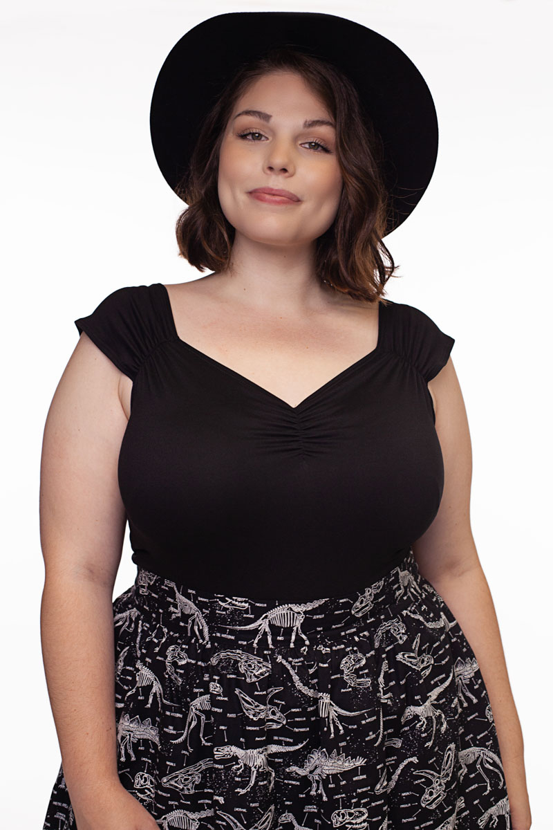 Isabel Top by Retrolicious- in black