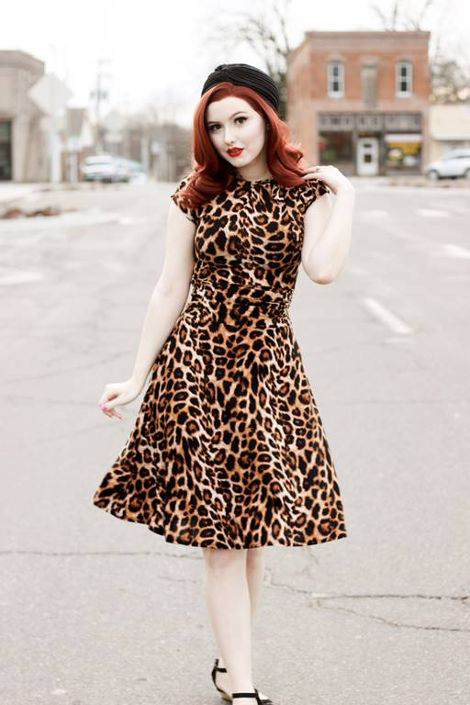 Leopard Bombshell Dress by Retrolicious