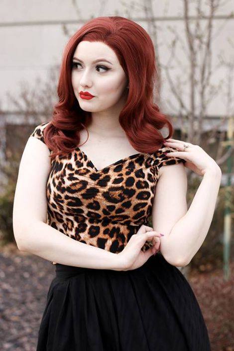 Isabel Top by Retrolicious - in Leopard