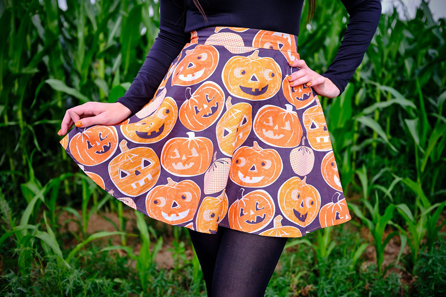 Plaid Skirt  Pumpkins  DarylAnn Denner