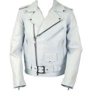 Motorcycle Jacket WHITE Cowhide Leather