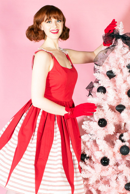 Holiday Affair Gathered Dress by The Oblong Box Shop 