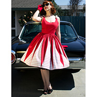 Holiday Affair Gathered Dress by The Oblong Box Shop - SALE 3X only