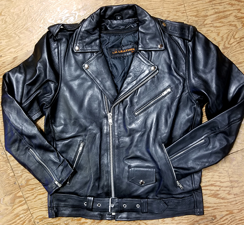 Sheep Skin Classic Biker Jacket by IK Leather (Lightweight)