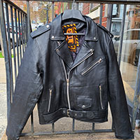 Sheepskin Classic Biker Jacket by IK Leather (Lightweight)