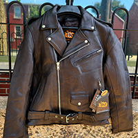 Black Naked Leather (High Quality, Super Soft) Motorcycle Jacket by IK Leather