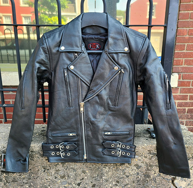 British Style Black Leather Jacket