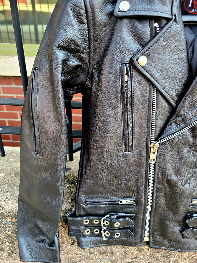 British Style Black Leather Jacket