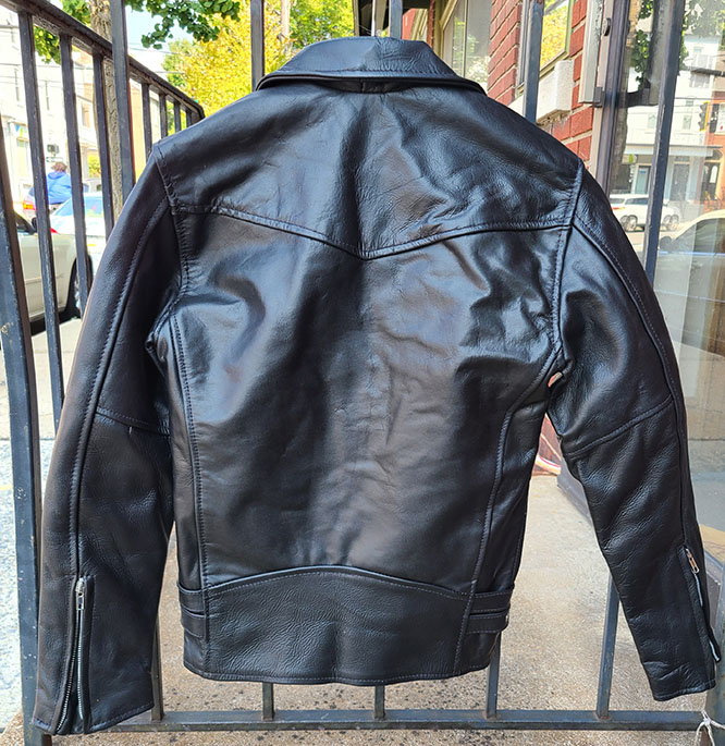 British Style Black Leather Jacket