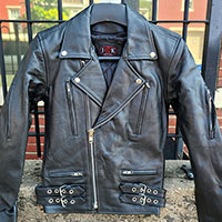 British Style Black Leather Jacket