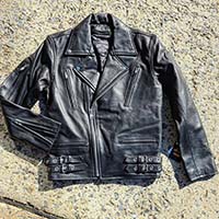 British Style Black Leather Jacket