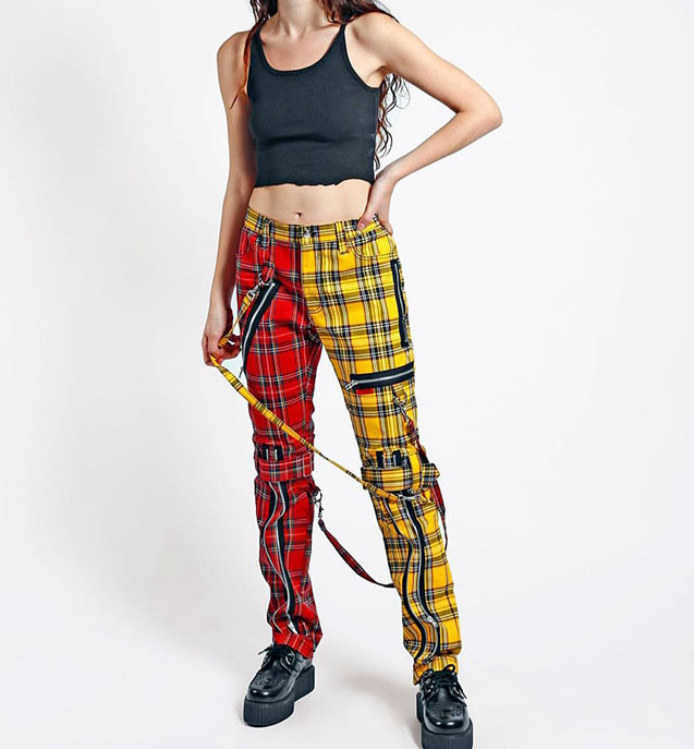 tripp split plaid jeans