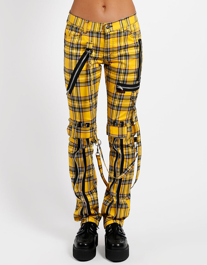 Yellow Tartan Bondage Pants by Tripp NYC - Unisex
