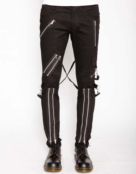 Classic Unisex Bondage Pants w Straps by Tripp NYC - black