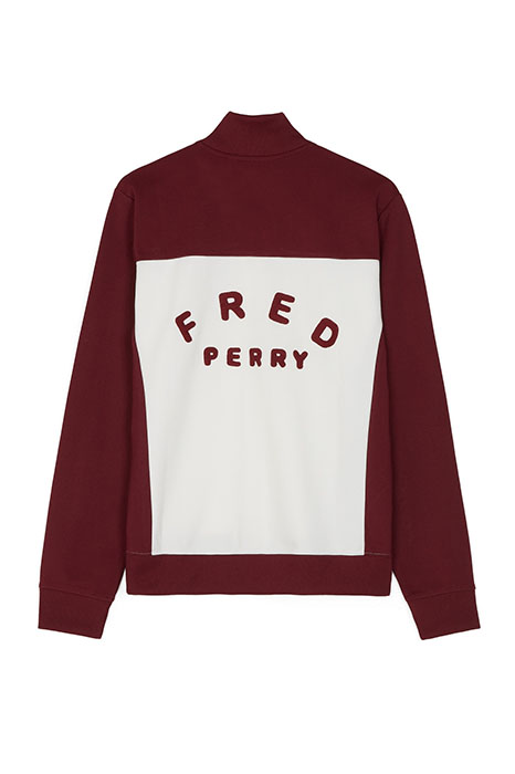 Fred Perry Track Jacket With Logo On Back- Aubergine (Sale price!)