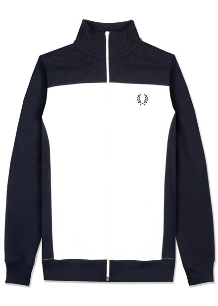 Fred Perry Track Jacket With Logo On Back- Navy (Sale price!)