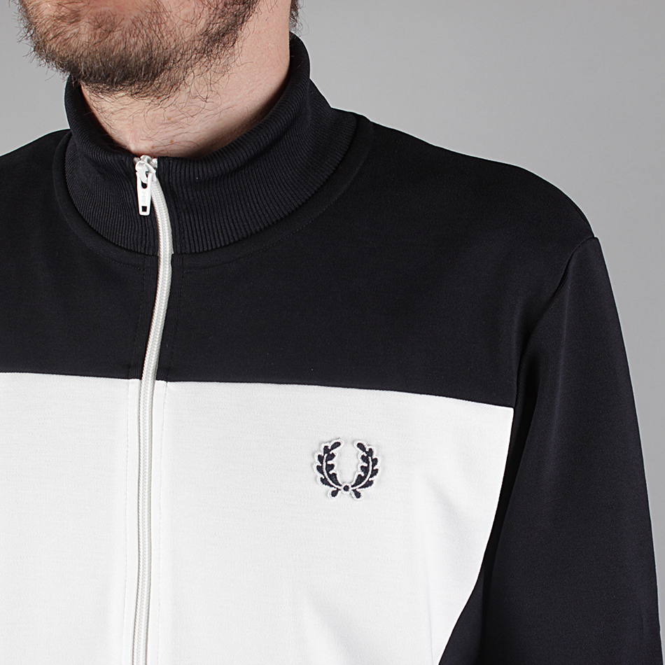 Fred Perry Track Jacket With Logo On Back- Navy - SALE S only