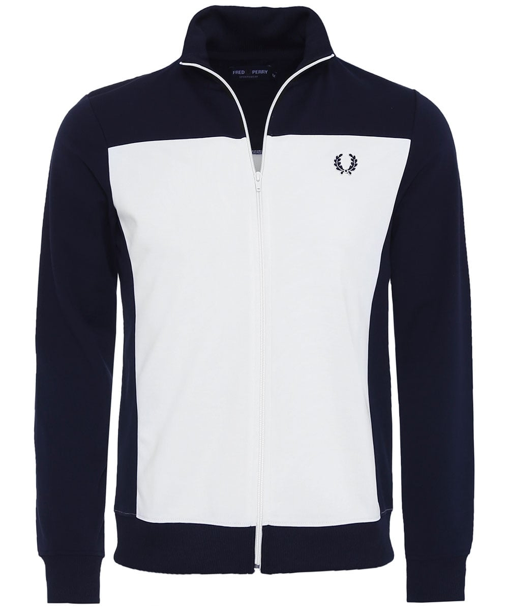 Fred Perry Track Jacket With Logo On Back- Navy - SALE S only