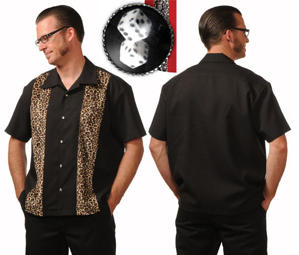 Black Leopard Panel Shirt by Last Call - Steady Clothing