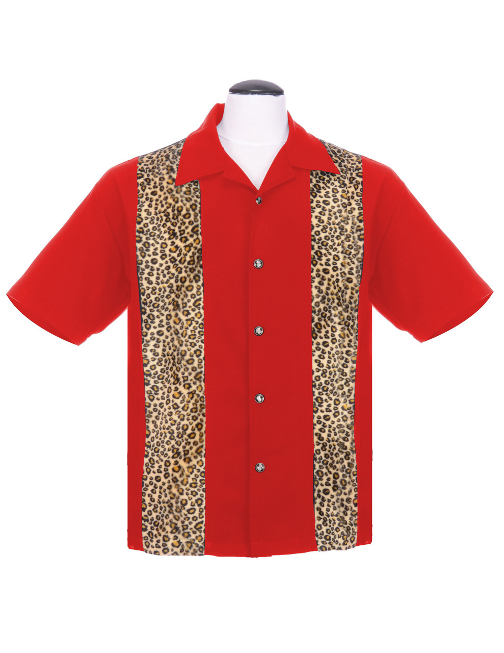 Red Leopard Panel Shirt by Last Call - Steady Clothing