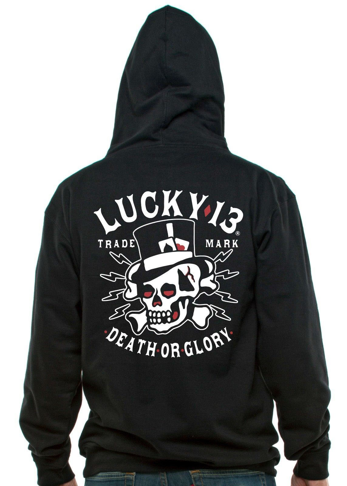 Death Or Glory Men's Zip Hoodie by Lucky 13 Clothing