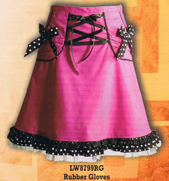 Rubber Gloves Pink A-Line Skirt by Lucky 13 - SALE (XXL)