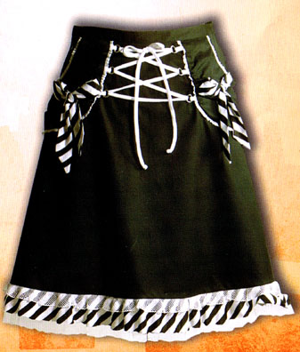 Rubber Gloves Black A-Line Skirt by Lucky 13 - SALE (XXL)