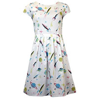 Space Belt Mod Atomic Print Dress by Madcap England  - SALE 2X only