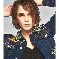 Runaway Girls Slim Fit Stretch Denim Jacket in INDIGO by No Future - SALE