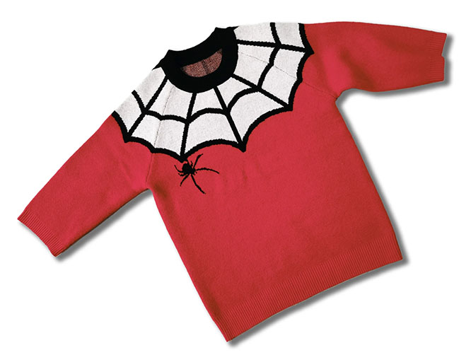 Spiderweb Sweater by The Oblong Box Shop - in Red 