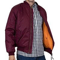 MA-1 Flight Jacket by Relco London- BURGUNDY - sz M only