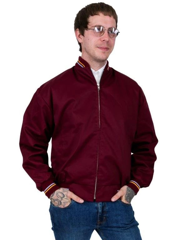 Monkey Jacket by Relco London- BURGUNDY (Made In England)